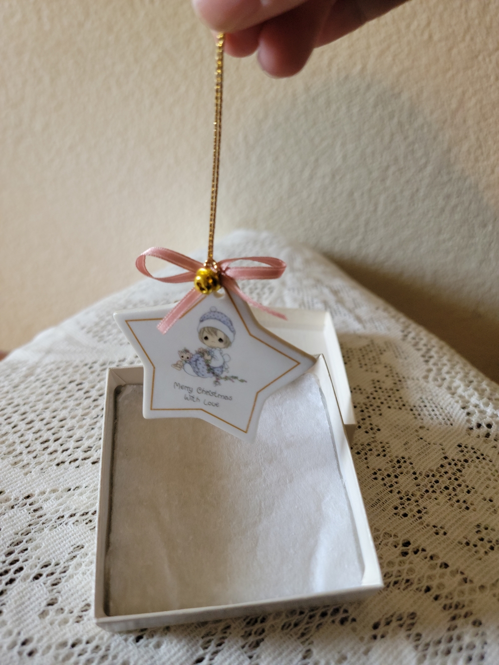 Vintage Precious Moments Star-Shaped Christmas Ornament - Picture 3 of 4